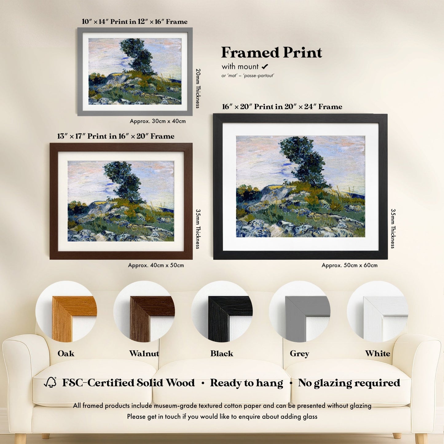 Vincent Van Gogh - The Rocks | Art Prints | Pathos Studio