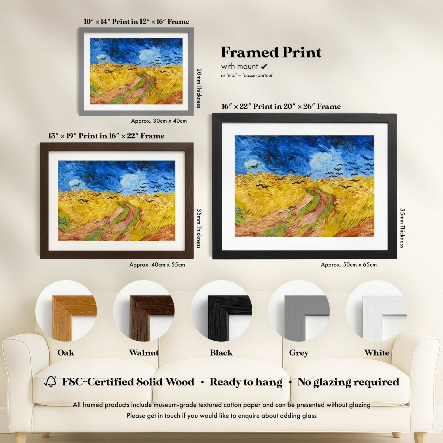Vincent Van Gogh - Wheatfield with Crows | Art Prints | Pathos Studio