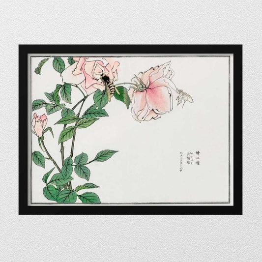 MORIMOTO TOKO - Bee and Flower Illustration