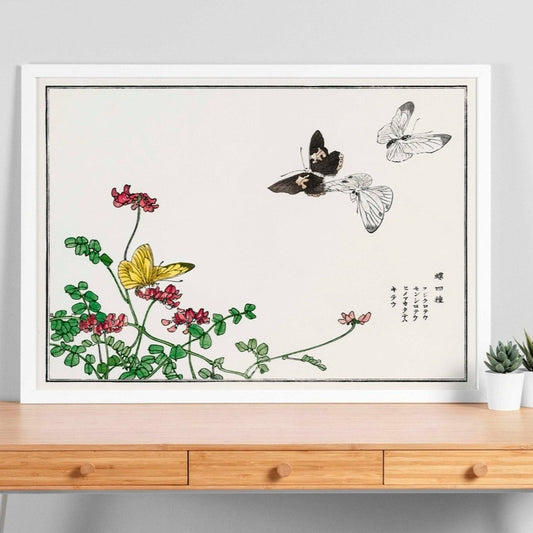 MORIMOTO TOKO - Schmetterlinge und Blumenillustration