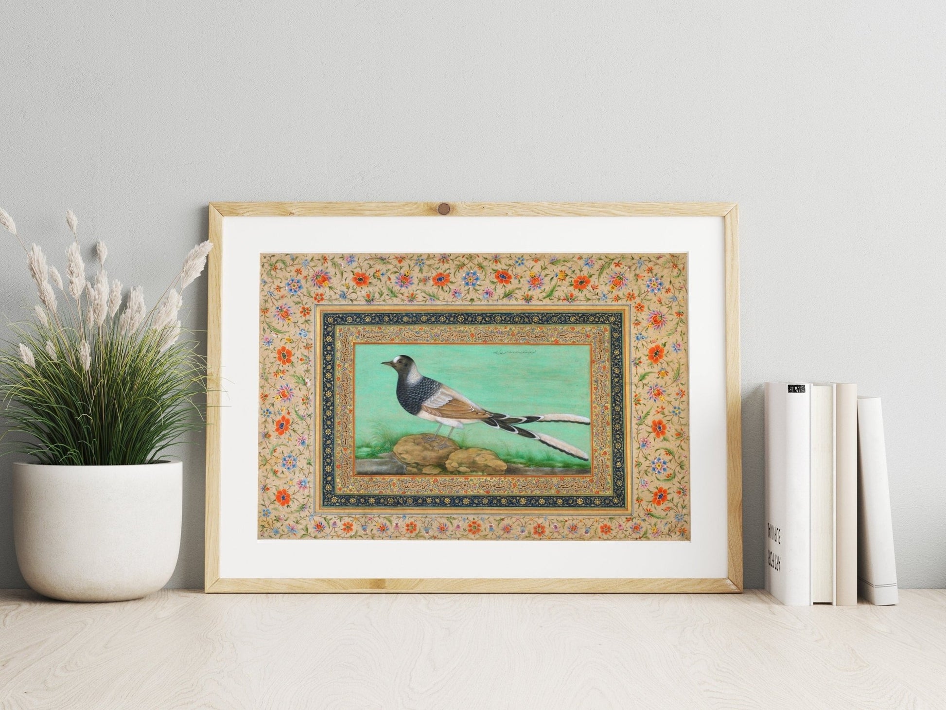 A Spotted Forktail (Traditional Persian Miniature Art) - Pathos Studio - Posters, Prints, & Visual Artwork