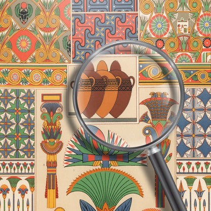 ALBERT RACINET - Egyptian Pattern Lithograph from 'L'ornement Polychrome'