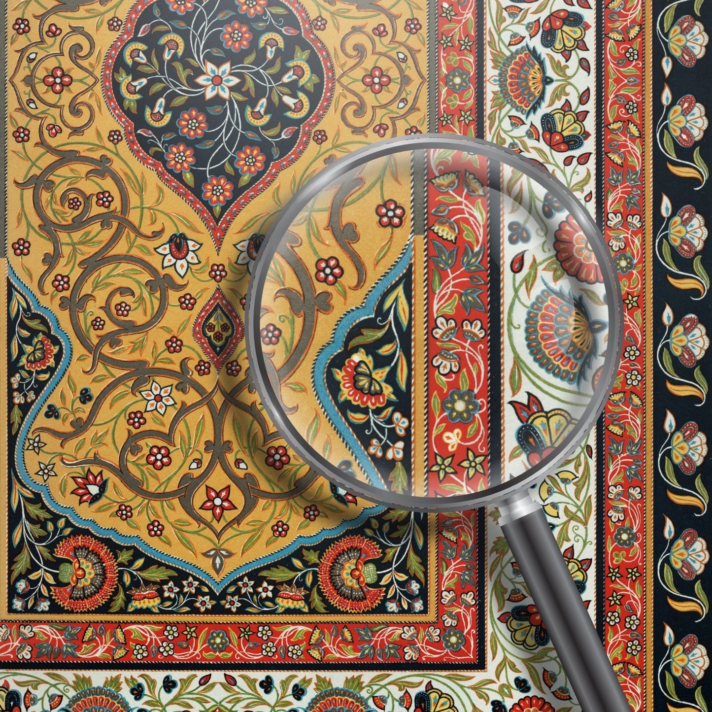 ALBERT RACINET – Lithographie mit persischem Muster aus „L'ornement Polychrome“