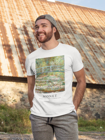 CLAUDE MONET - Bridge Over A Pond Of Water Lilies T-Shirt - Pathos Studio - T-Shirts