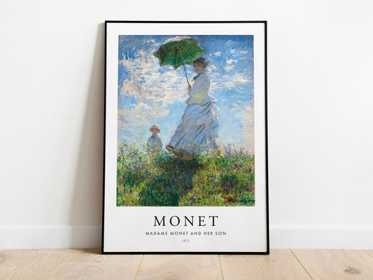 CLAUDE MONET - Madame Monet And Her Son (Poster Style)