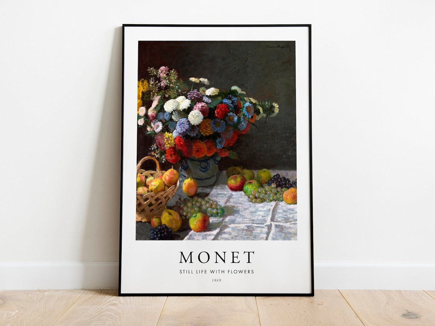 CLAUDE MONET - Still Life With Flowers (Poster Style)
