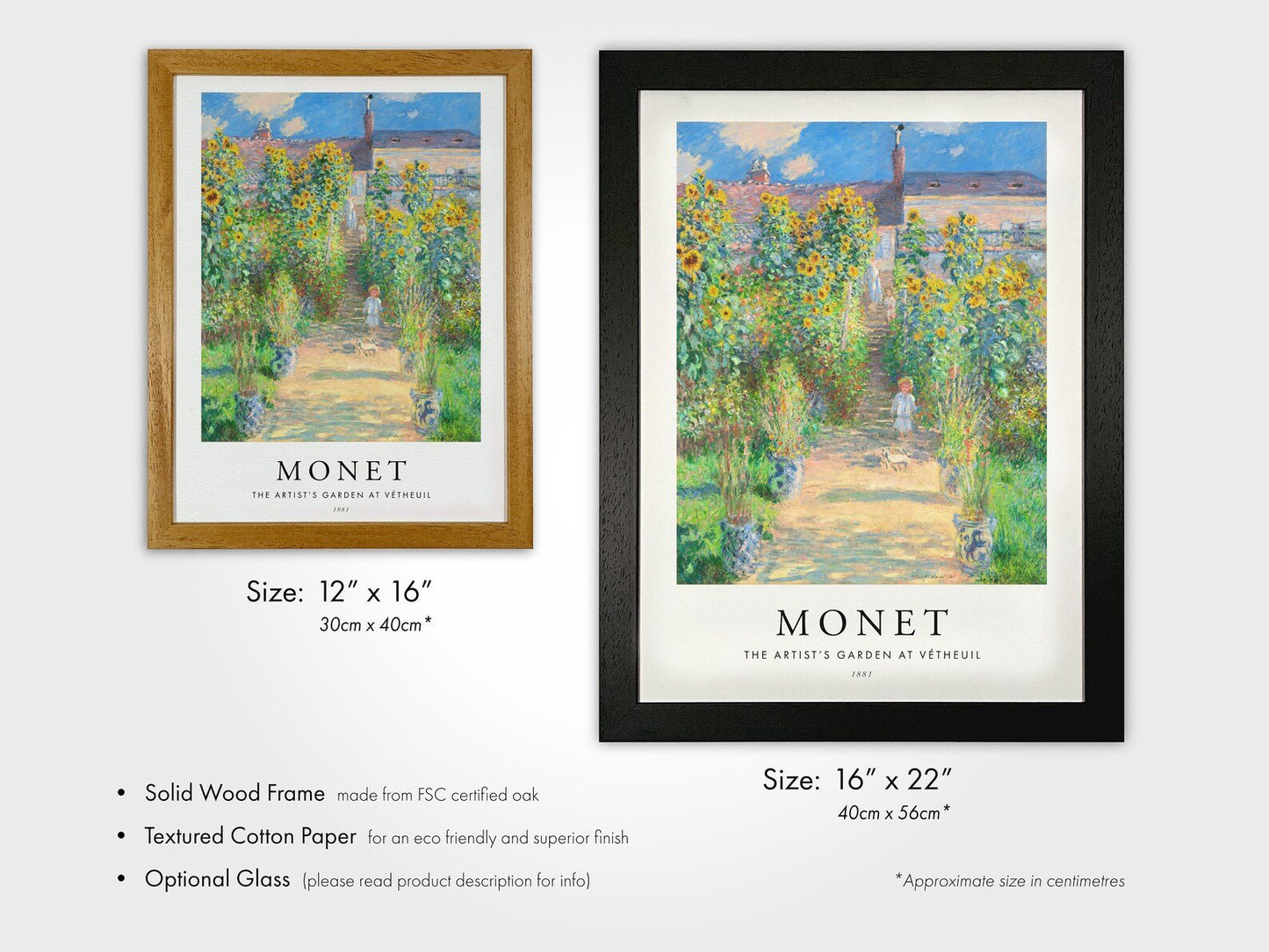 CLAUDE MONET - The Artist's Garden At Vétheuil (Poster Style) - Pathos Studio - Art Prints