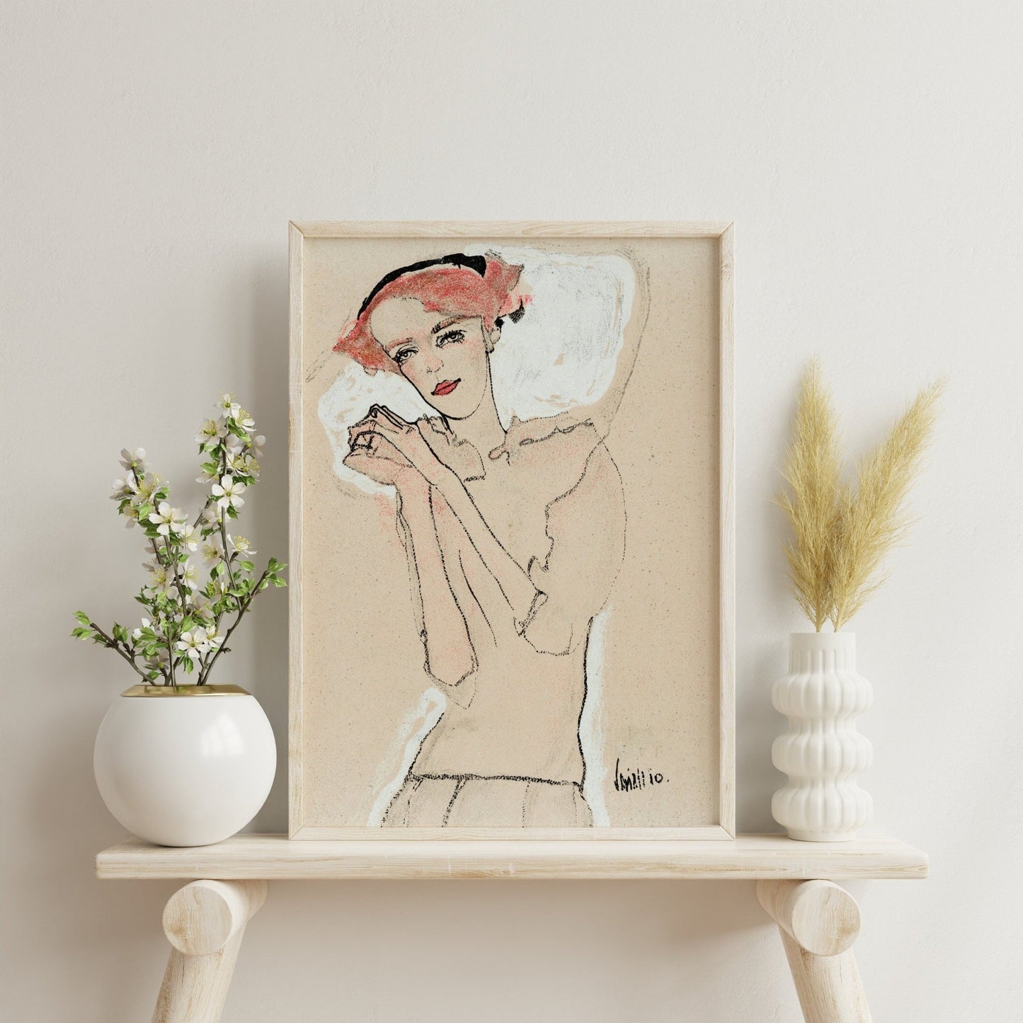 EGON SCHIELE - Portrait Of A Woman - Pathos Studio - Art Prints