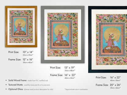 Emperor Jahangir Embraces Shah Abbas (Traditional Persian Miniature Painting) - Pathos Studio - Posters, Prints, & Visual Artwork