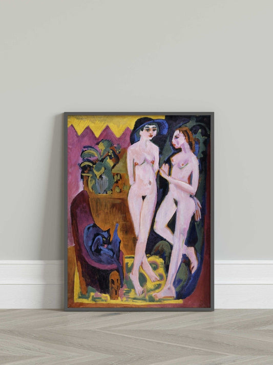 ERNST LUDWIG KIRCHNER - Two Nudes in a Room
