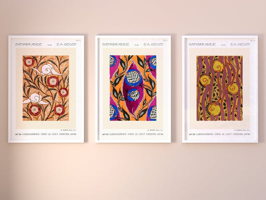 EUGENE SEGUY - Set of 3 Samarkande Prints - Pathos Studio - Art Print Sets