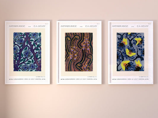 EUGENE SEGUY - Set of 3 Samarkande Prints - Pathos Studio - Art Print Sets