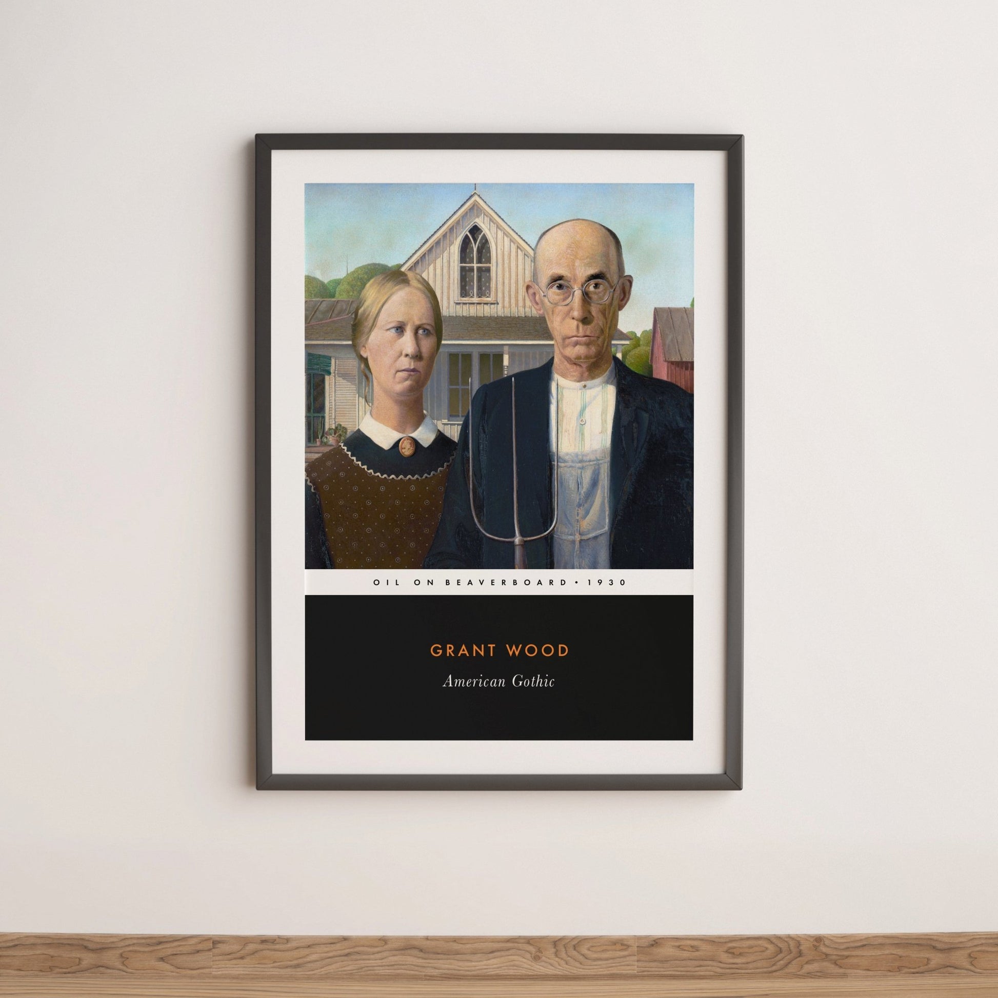 GRANT WOOD - American Gothic (Vintage Classic Style) - Pathos Studio - Art Prints