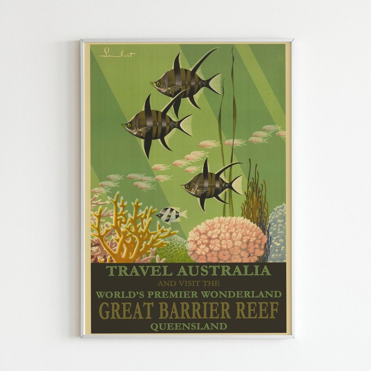 Great Barrier Reef - Vintage Australia Travel Poster – Pathos Studio
