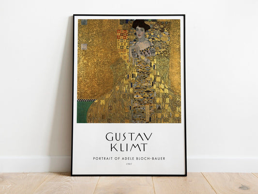 GUSTAV KLIMT - Portrait d'Adele Bloch-Bauer (style affiche)