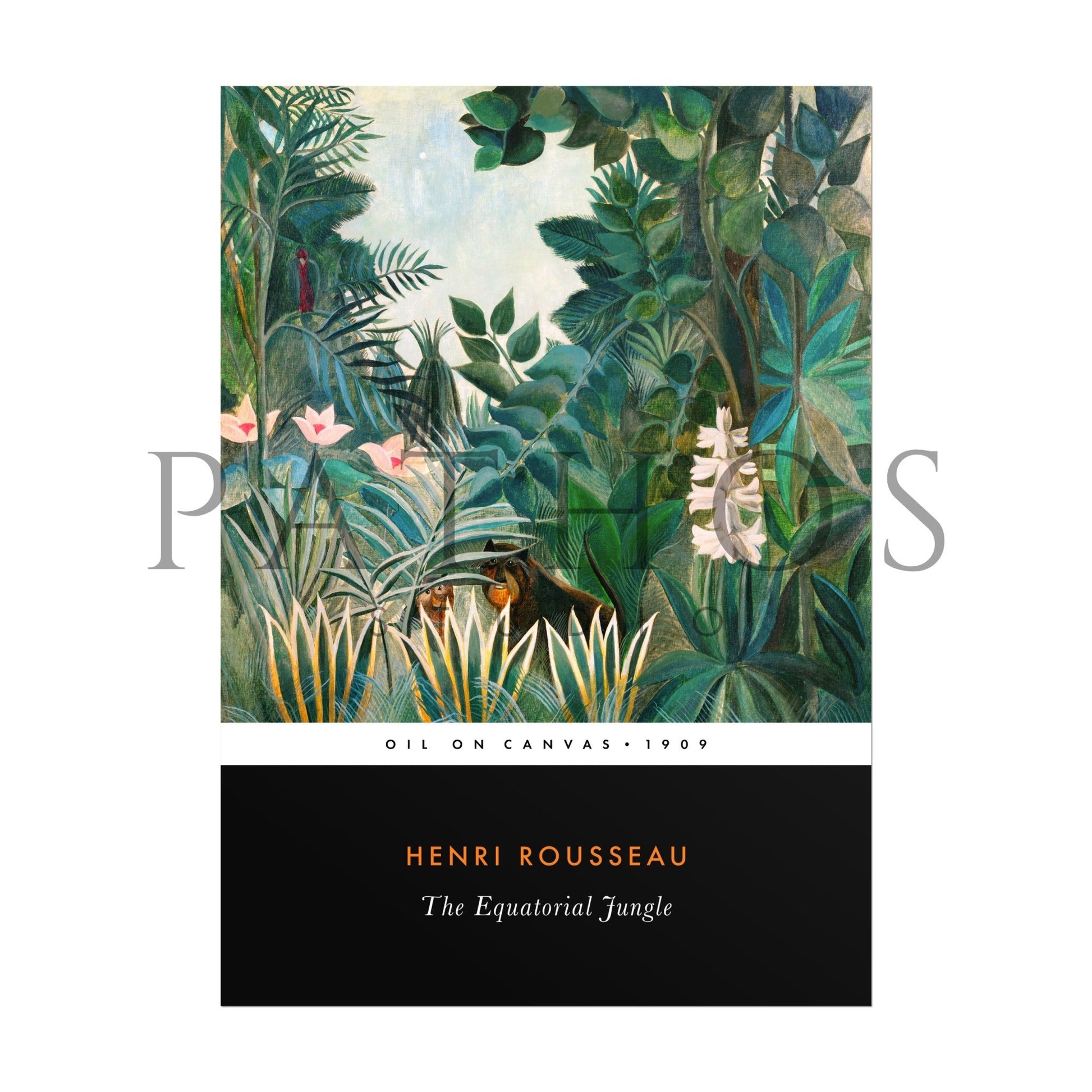 HENRI ROUSSEAU - The Equatorial Jungle (Vintage Classic Style) - Pathos Studio - Art Prints