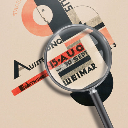 JOOST SCHMIDT - Exposition Bauhaus Weimar 1923 Vintage Poster