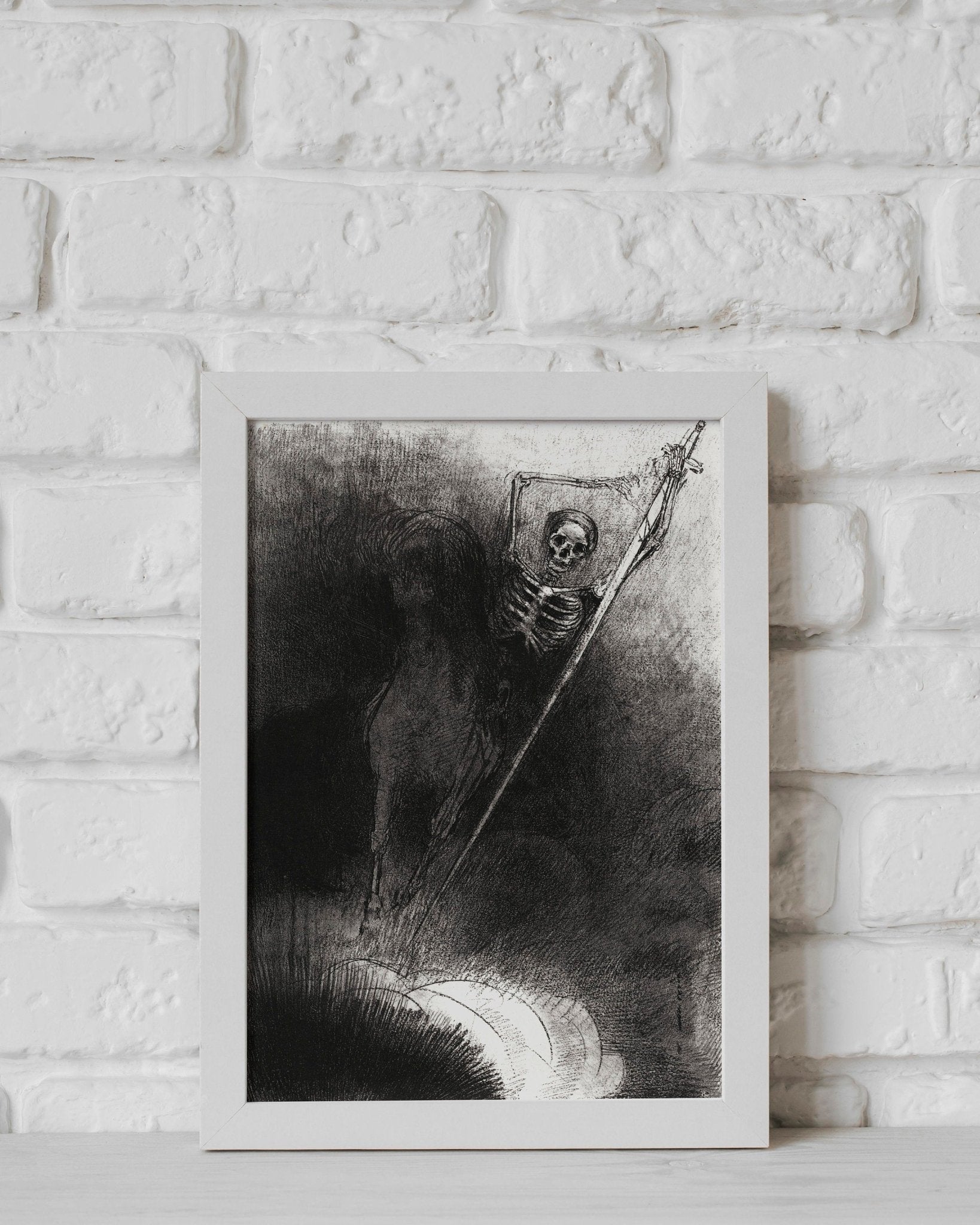 ODILON REDON - And His Name That Sat on Him Was Death - Pathos Studio - Art Prints