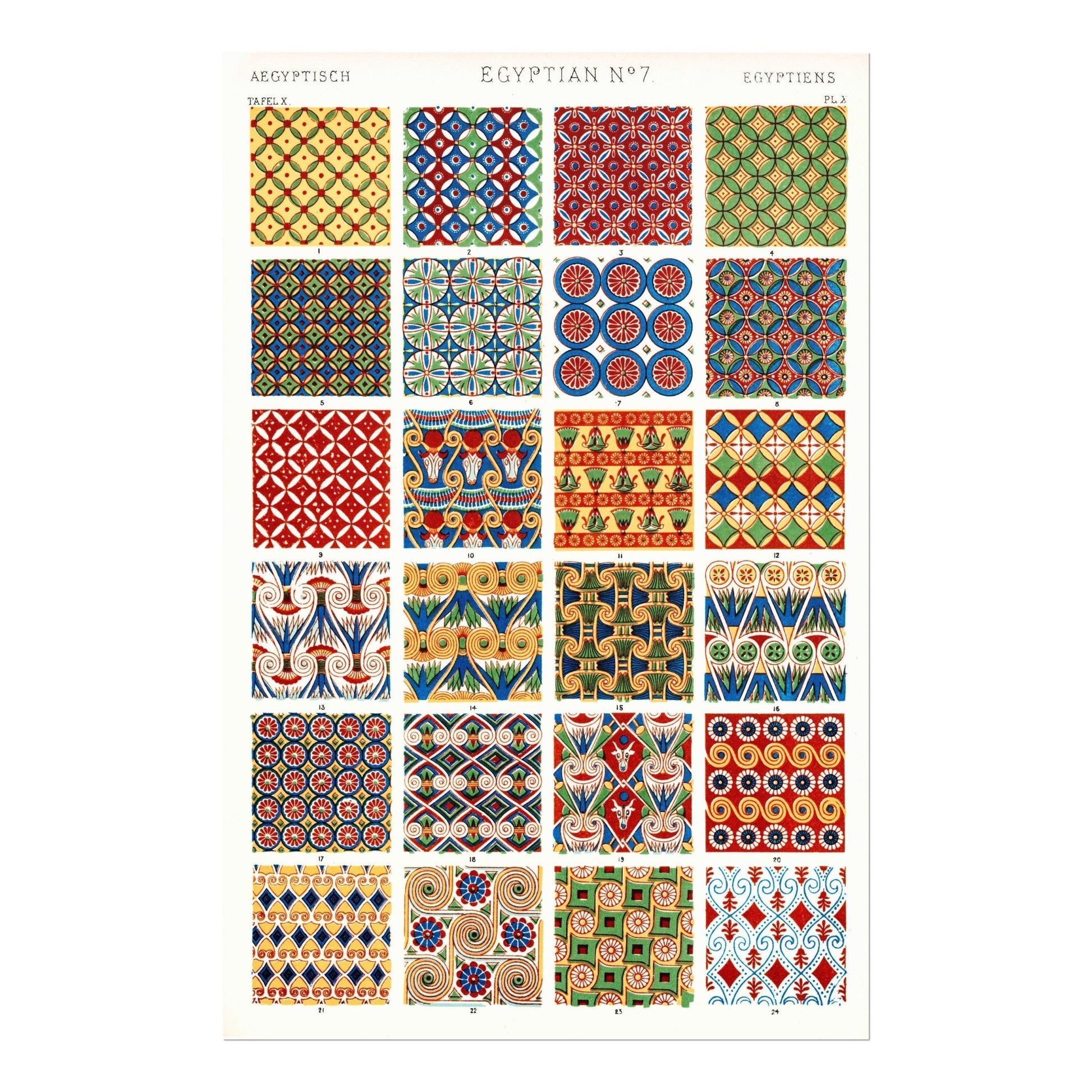 OWEN JONES - Set of 3 Egyptian Ornament Patterns - Pathos Studio - Art Print Sets