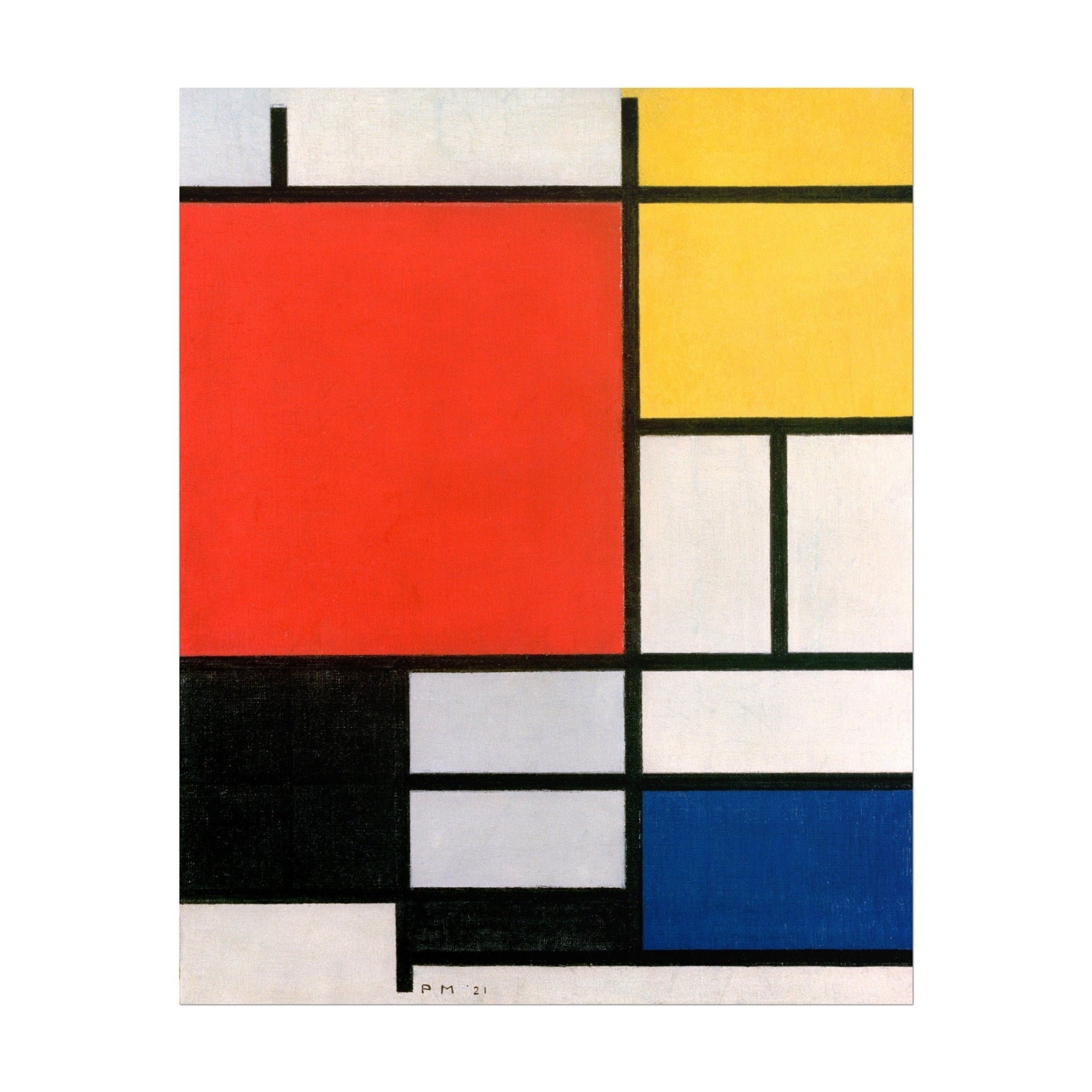 PIET MONDRIAN - Composition with Red, Yellow, Blue, and Black - Pathos Studio - Art Prints