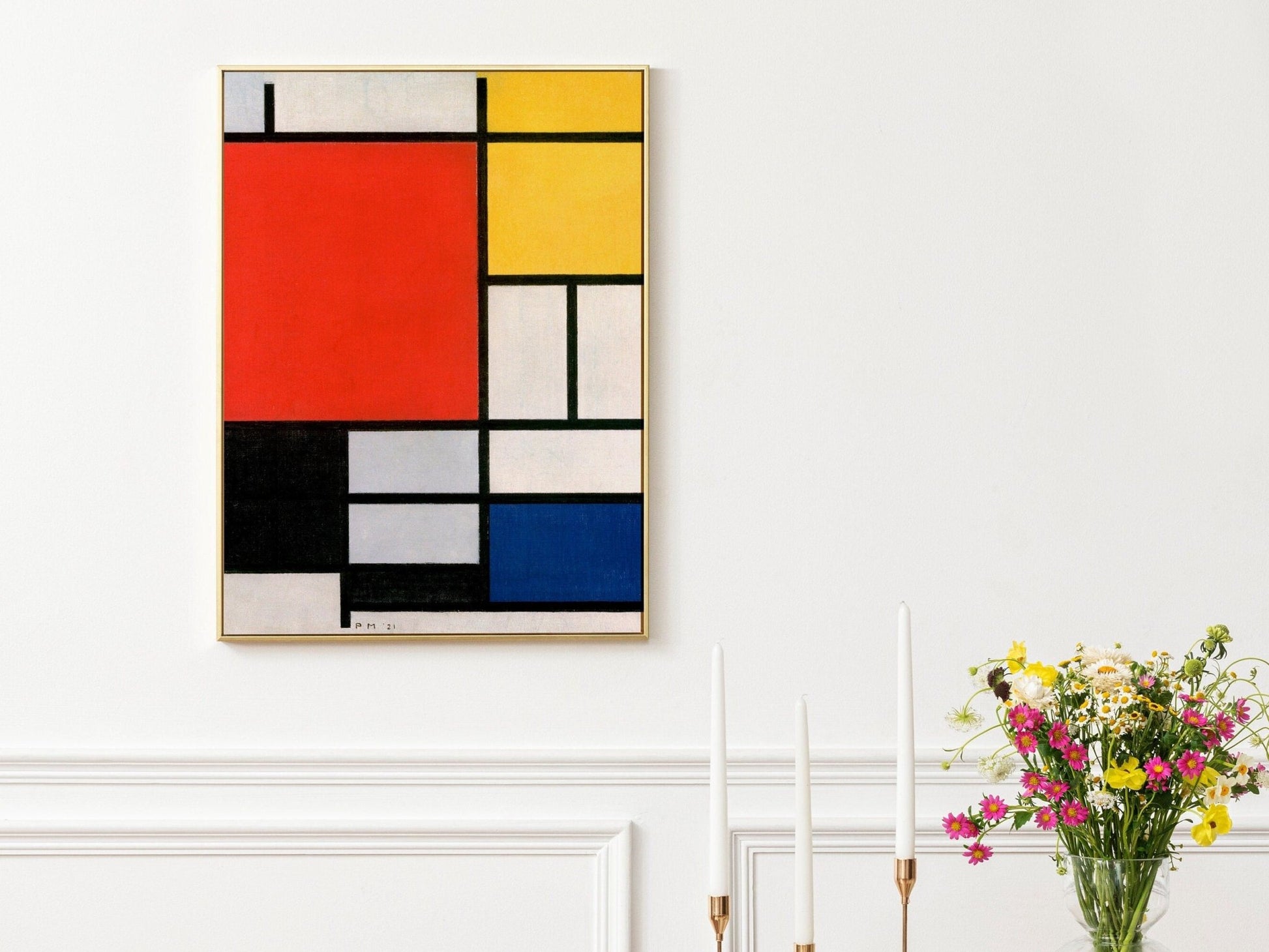 PIET MONDRIAN - Composition with Red, Yellow, Blue, and Black - Pathos Studio - Art Prints