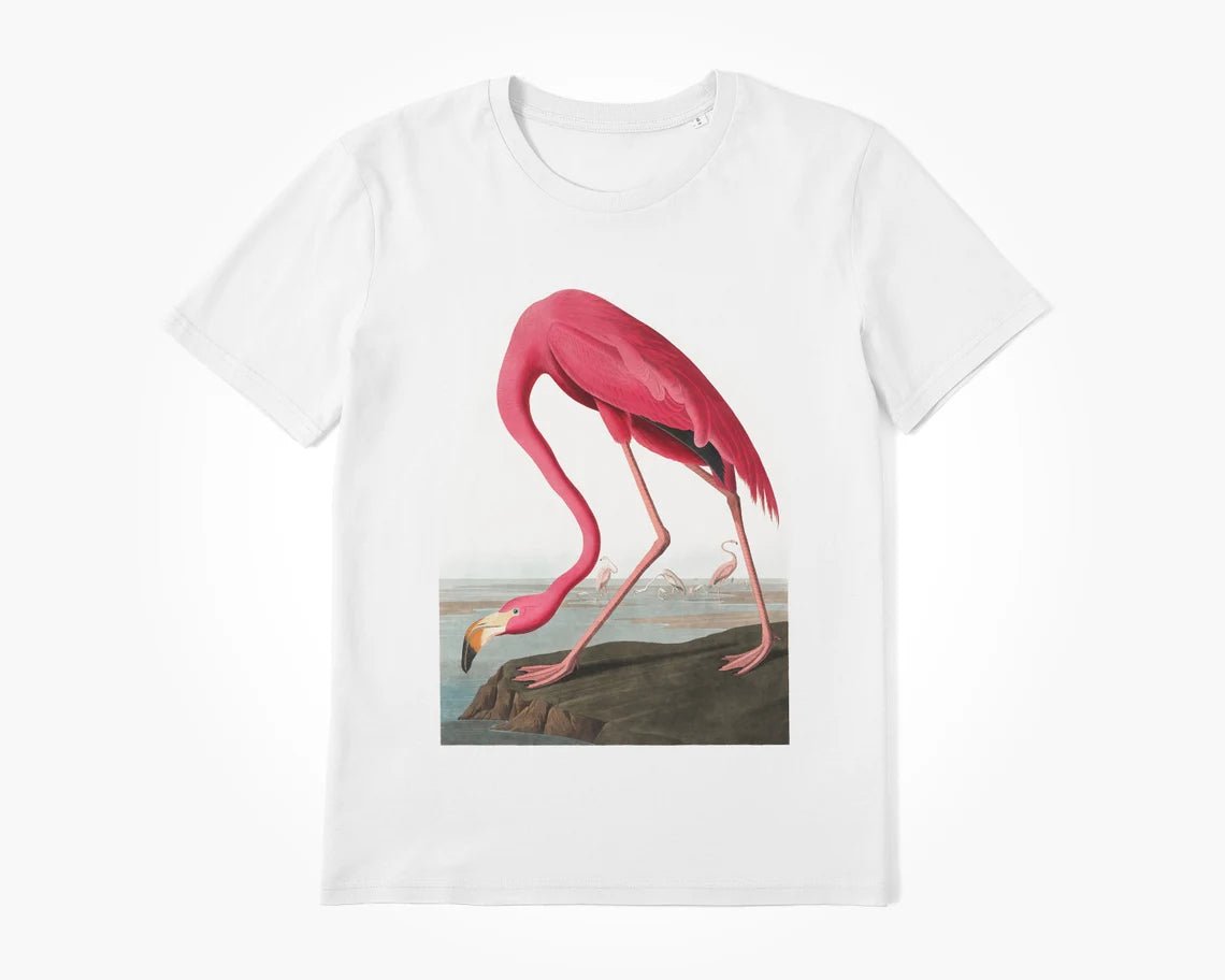 Pink Flamingo - 100% Organic Cotton Unisex T-Shirt - Pathos Studio -