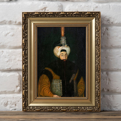 Portrait Of An Ottoman Sultan (Antique Turkish Art) - Pathos Studio - Art Prints