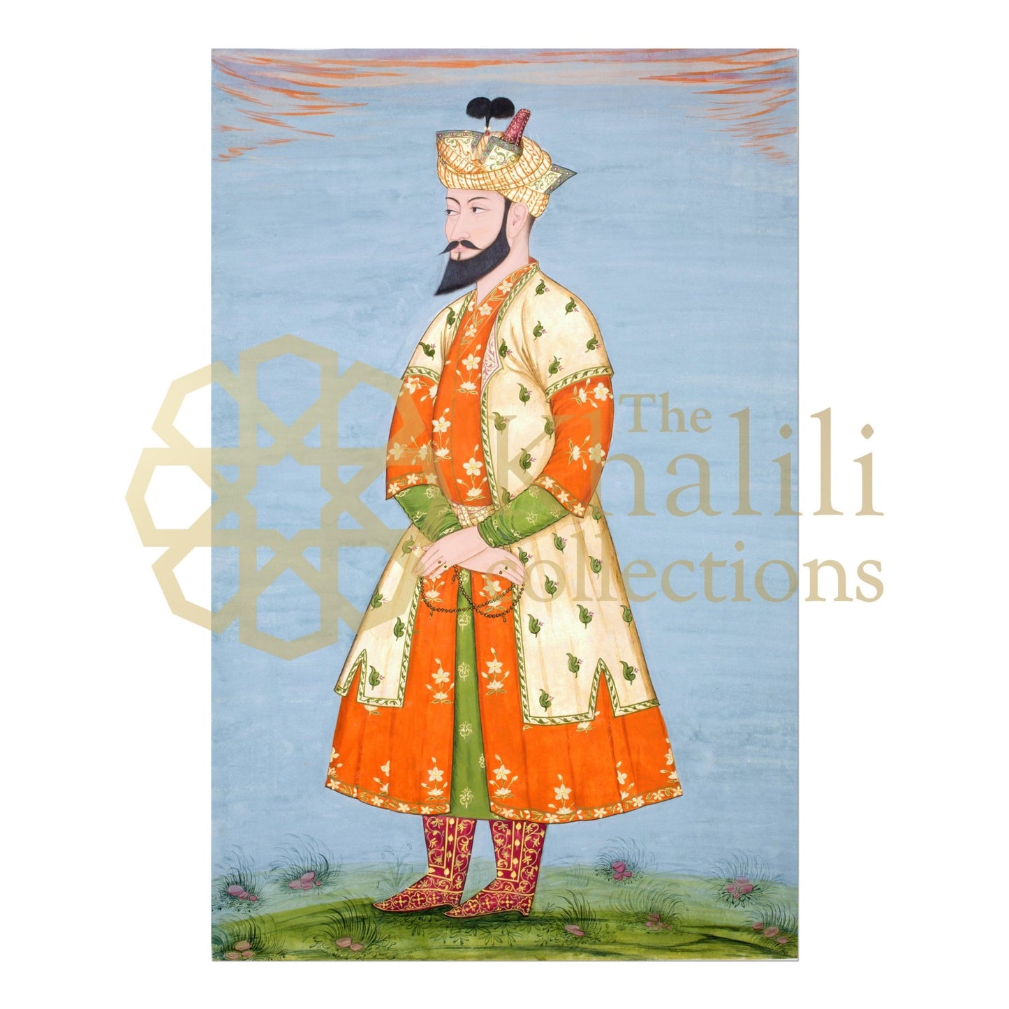 Portrait of the Mughal Emperor Babur (Antique Indian Art) - Pathos Studio - Art Prints