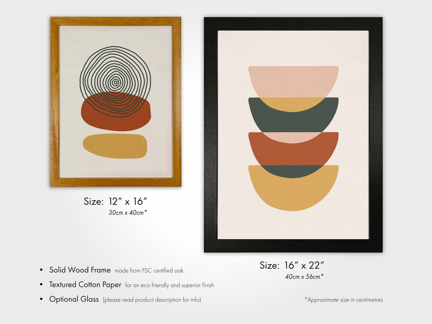 Set of 3 Abstract Shape Prints - Pathos Studio - Art Print Sets