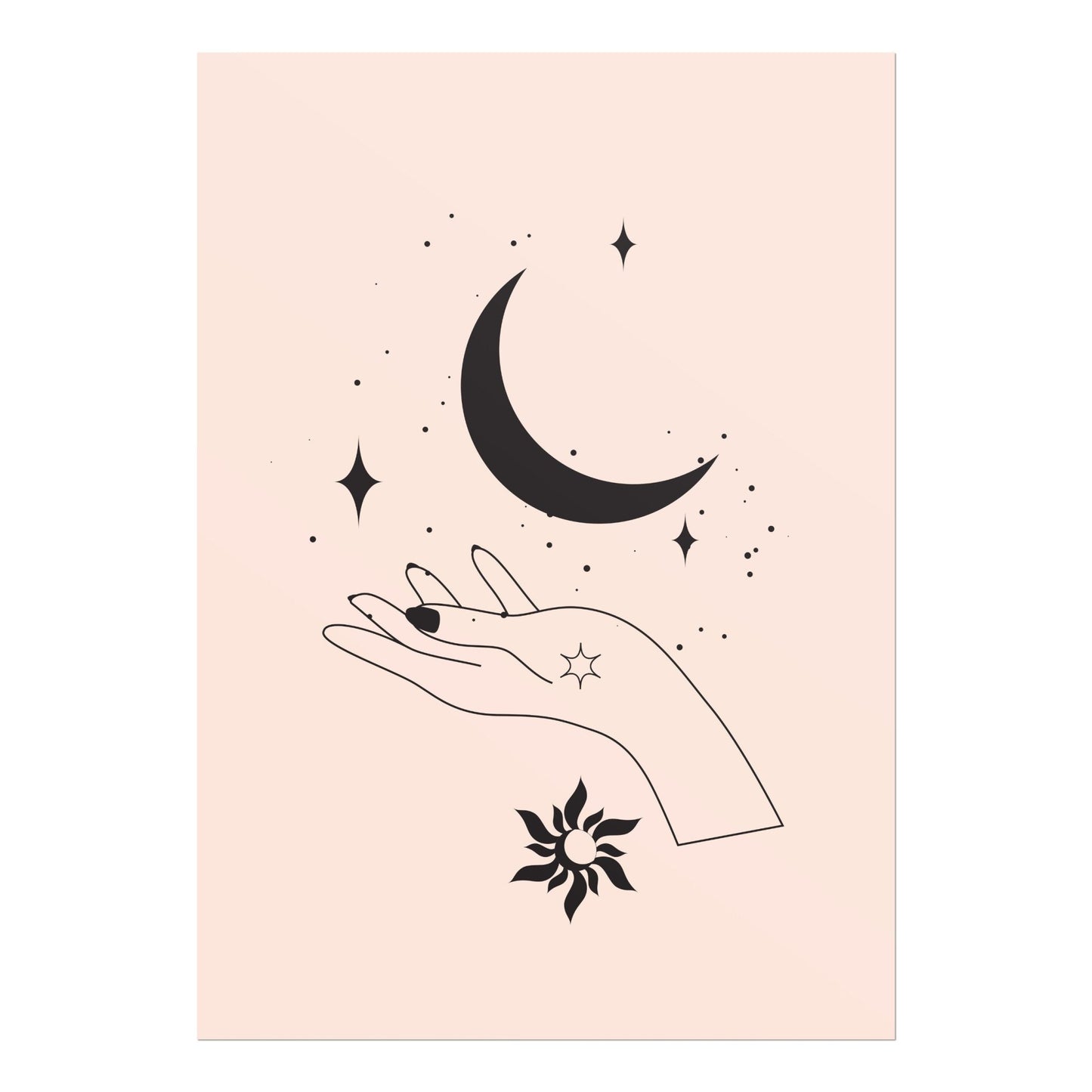 Spirituality Moon & Hand - Pathos Studio - Art Prints