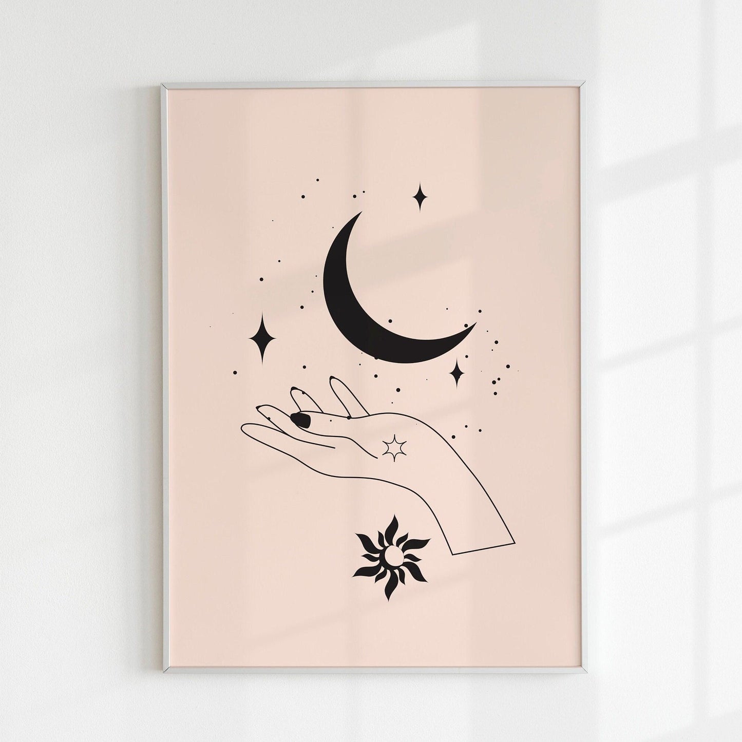 Spirituality Moon & Hand - Pathos Studio - Art Prints