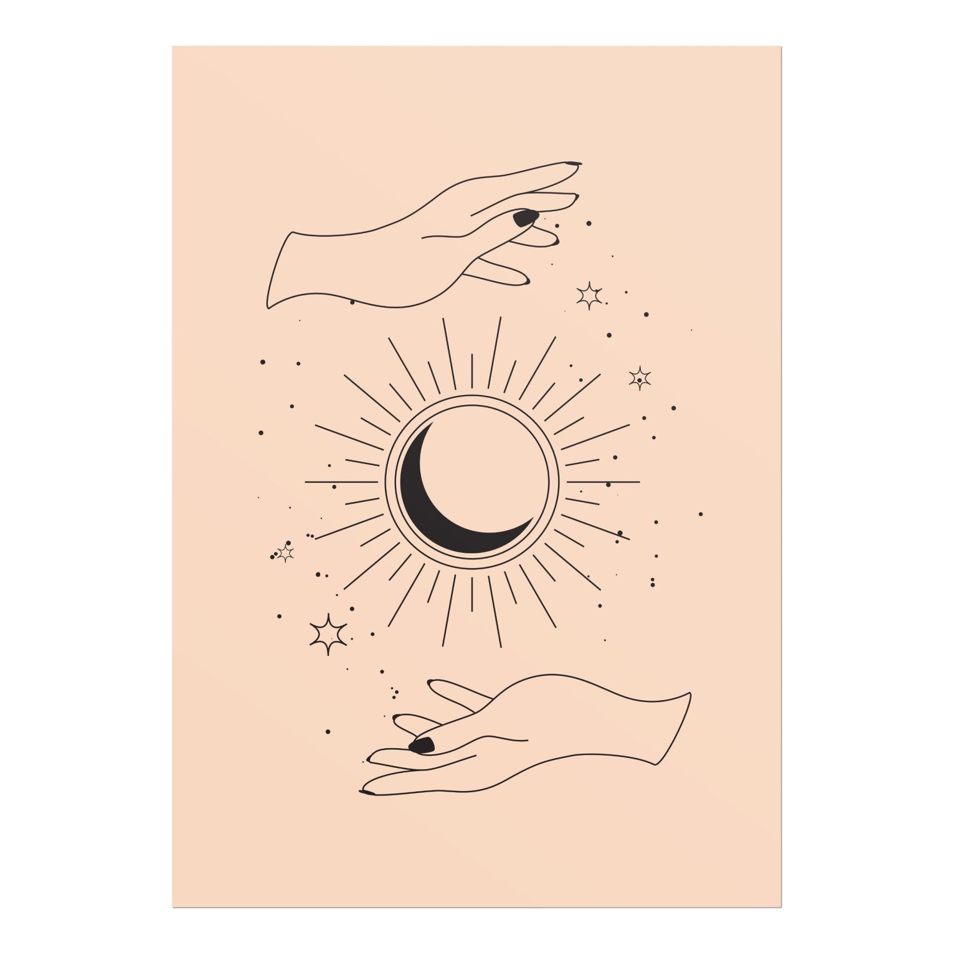 Spirituality Sun, Moon & Hands - Pathos Studio - Art Prints