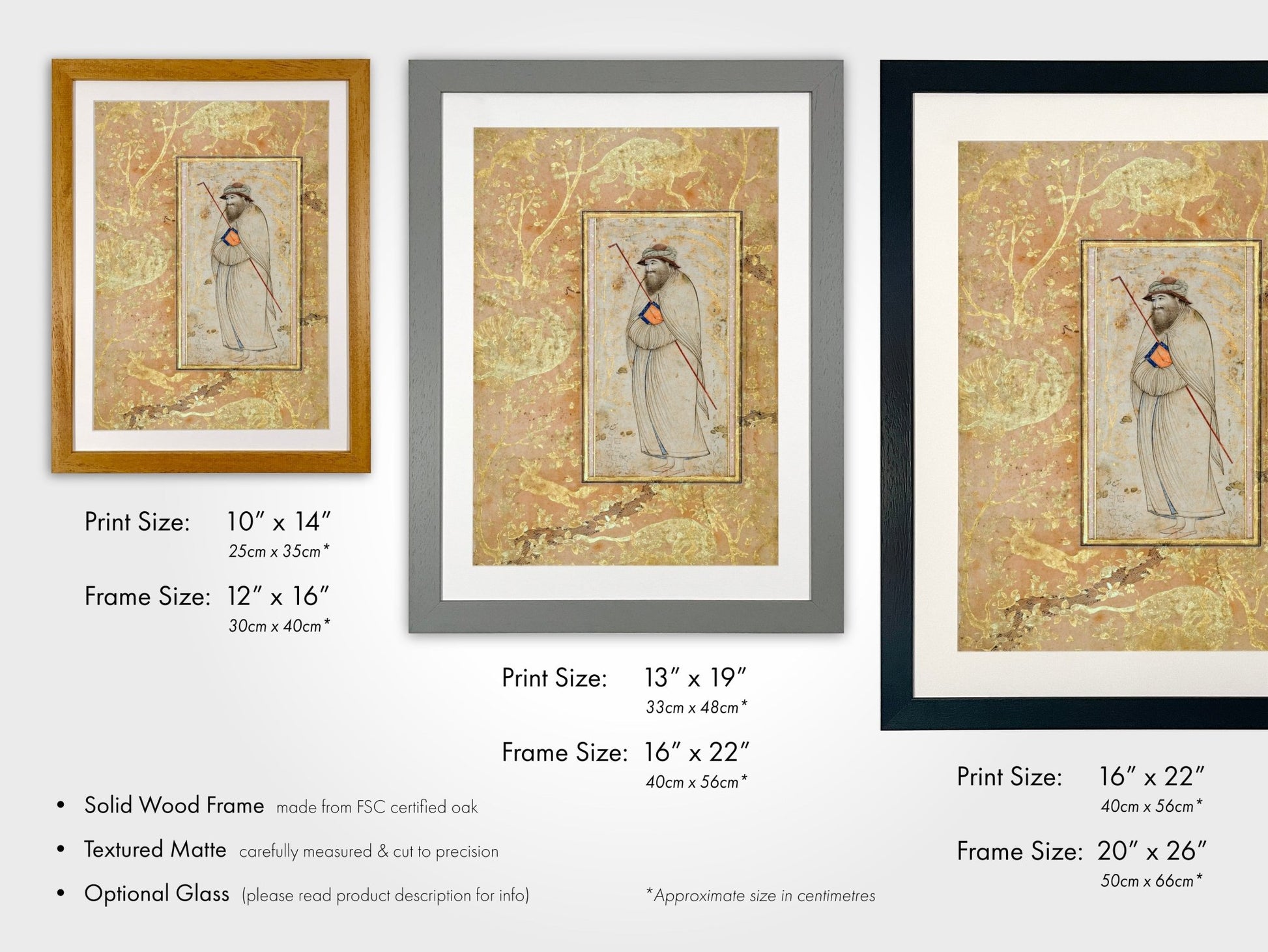 Standing Dervish Holding A Staff (Antique Persian Art) - Pathos Studio - Art Prints