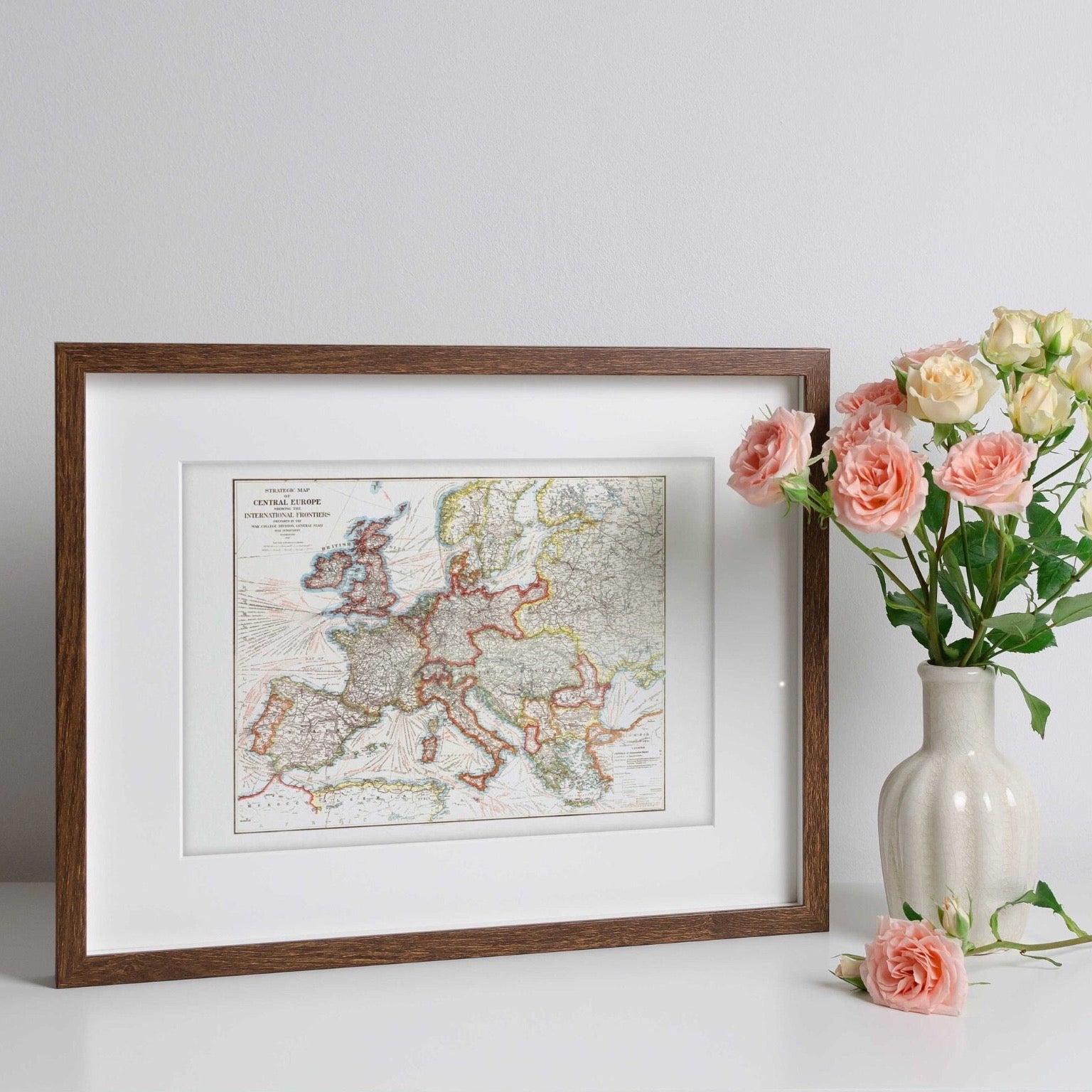 Strategic Map Of Central Europe Showing The International Frontiers ...