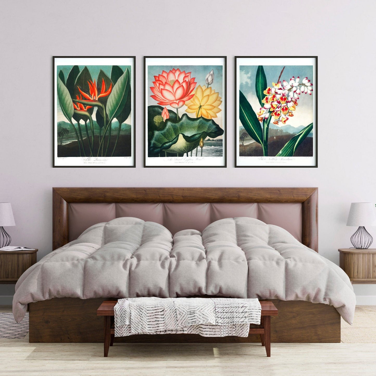 TEMPLE OF FLORA - Set of 3 Flower Prints - Pathos Studio - Art Print Sets