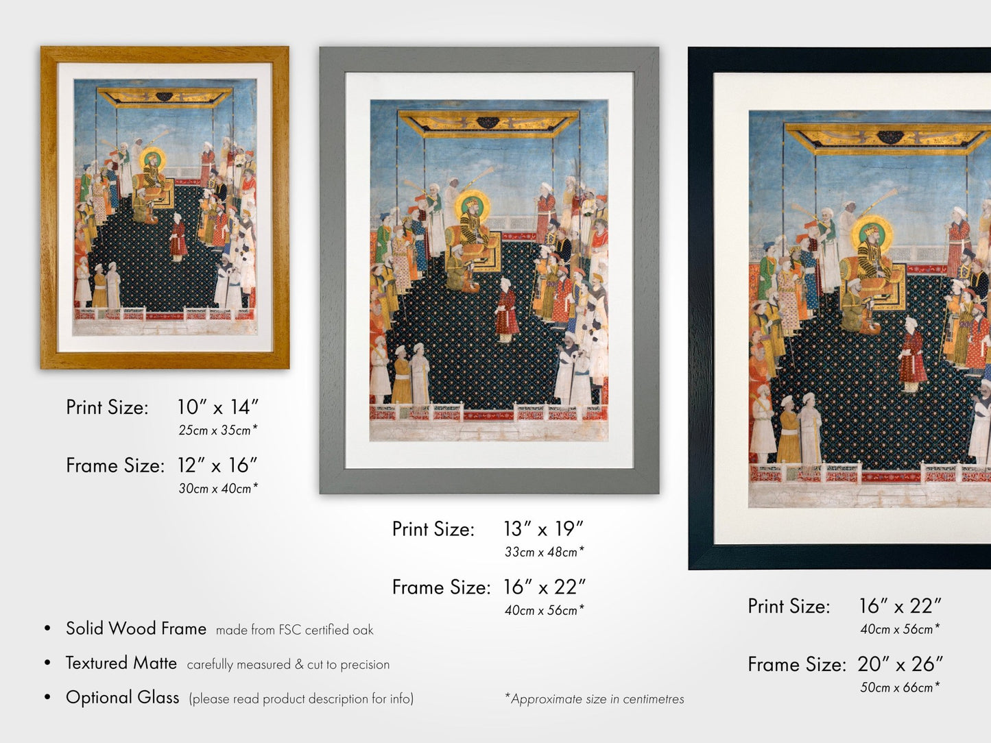 The Emperor Akbar Shahh II And His Court (Antique Mughal Art) - Pathos Studio - Art Prints