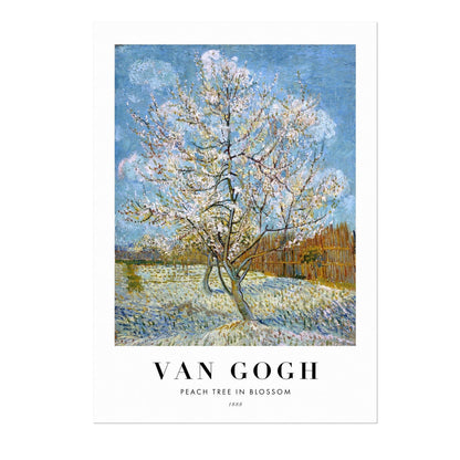 VINCENT VAN GOGH - Pêcher (style affiche)