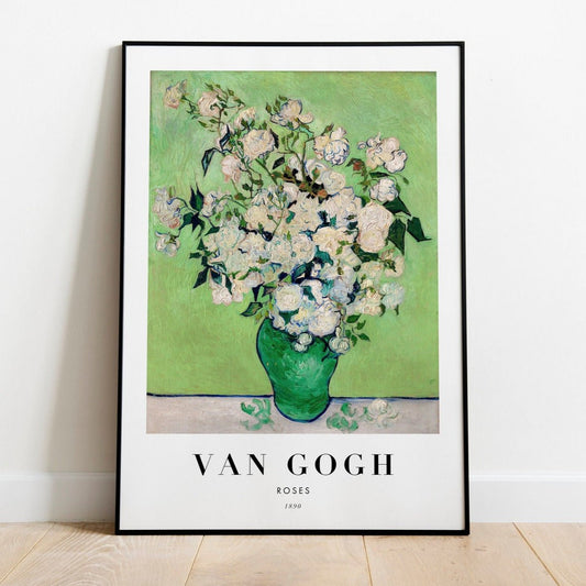 VINCENT VAN GOGH - Roses (Poster Style) - Pathos Studio -