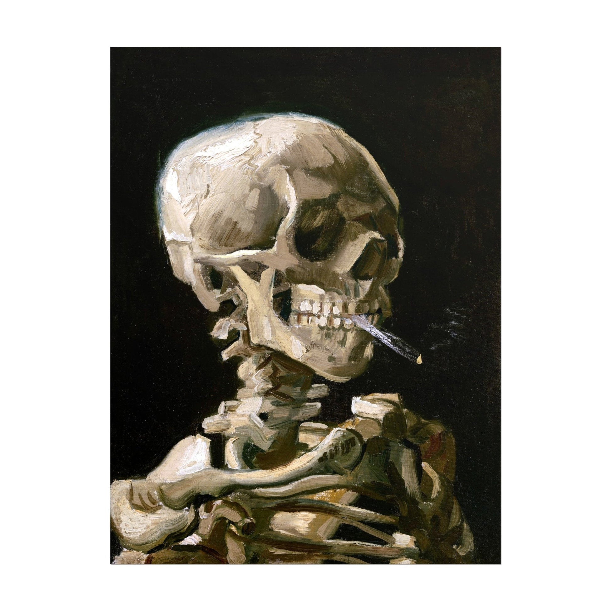 VINCENT VAN GOGH - Skeleton With A Burning Cigarette - Pathos Studio - Art Prints