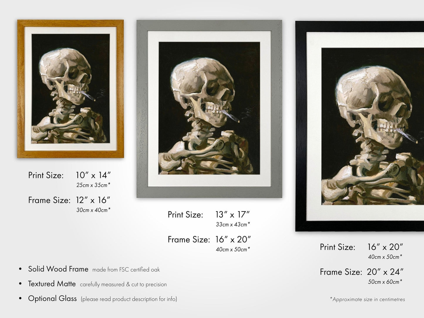 VINCENT VAN GOGH - Skeleton With A Burning Cigarette - Pathos Studio - Art Prints