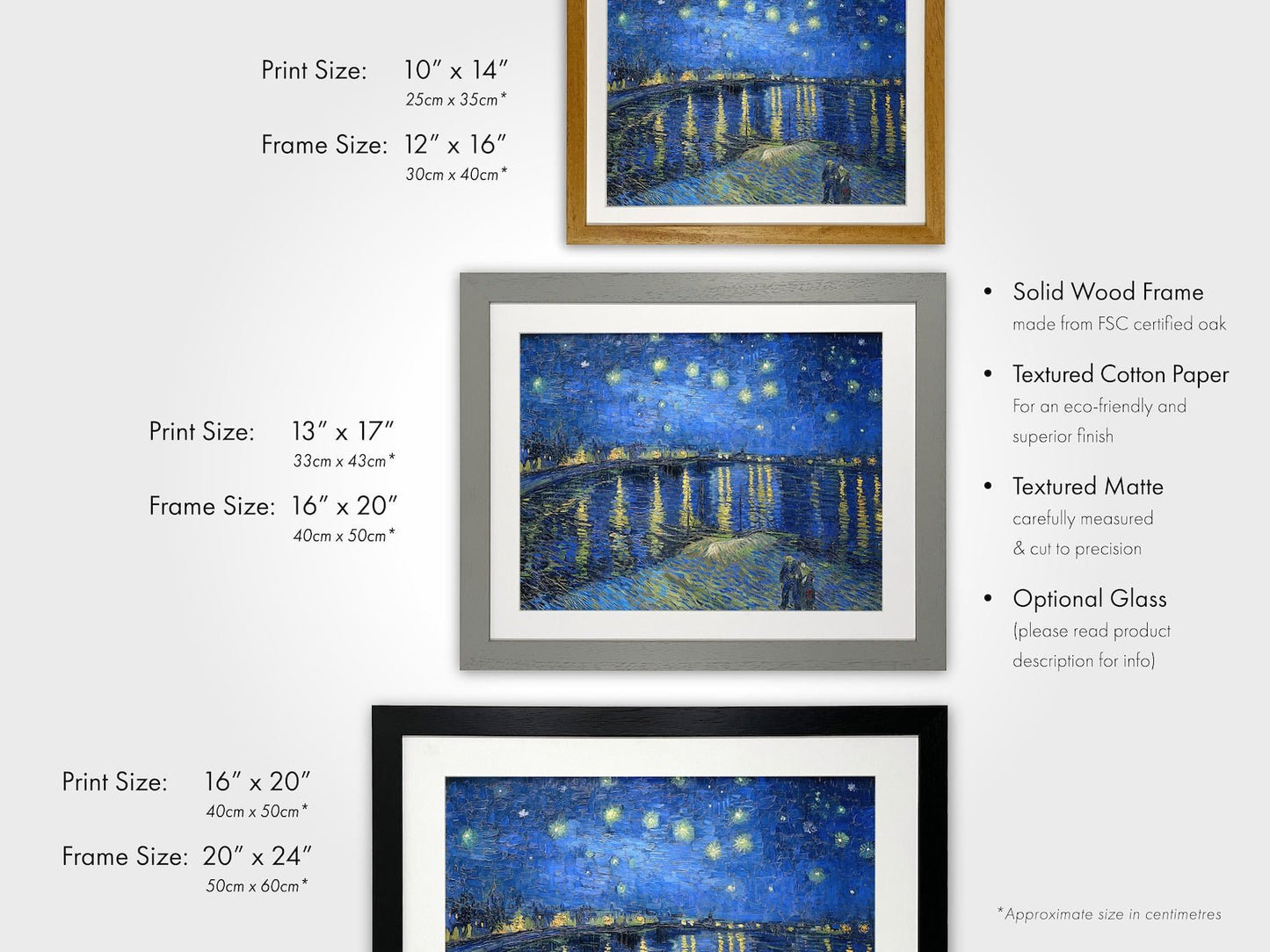 VINCENT VAN GOGH - Starry Night Over The Rhône - Pathos Studio - Art Prints