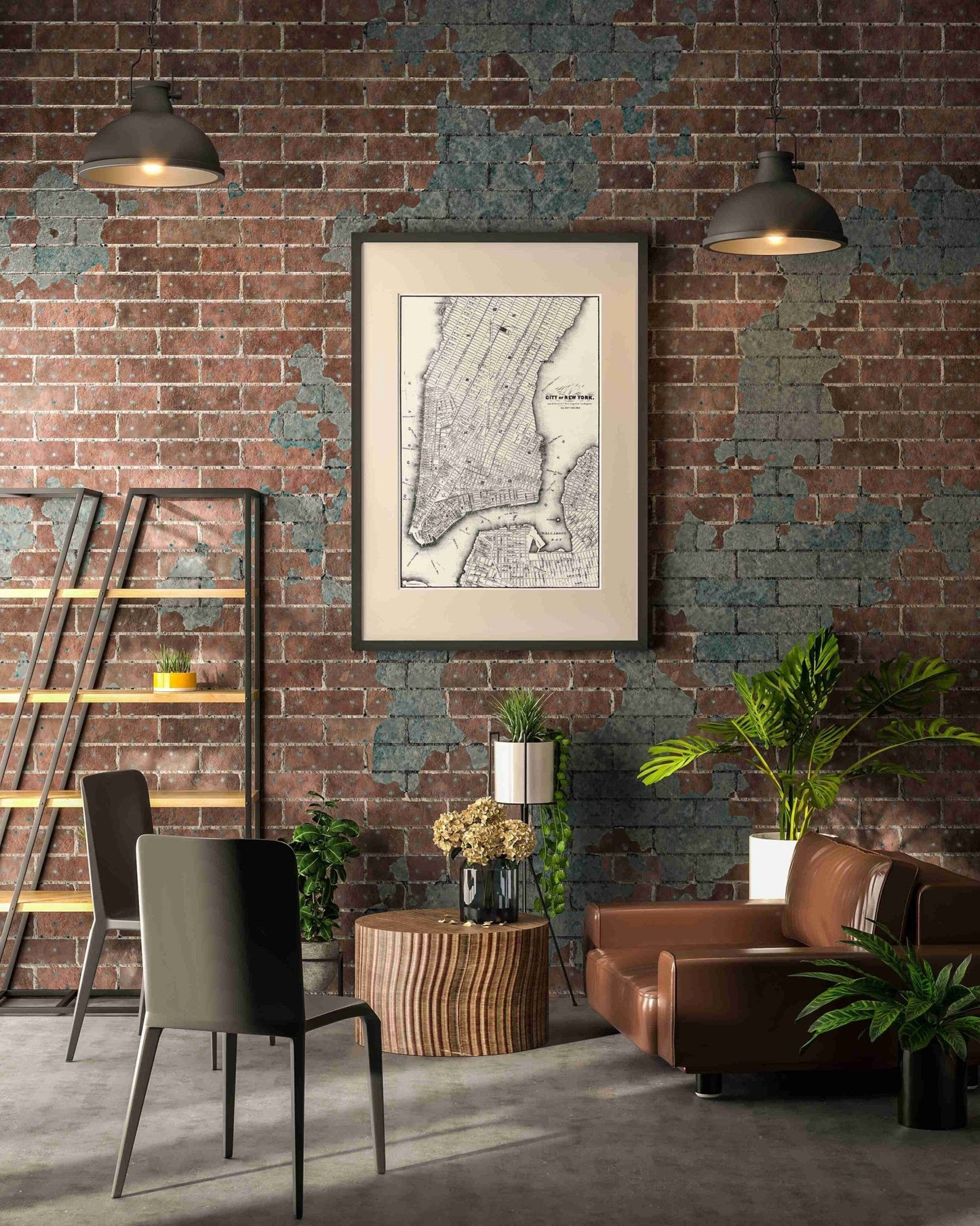 Vintage Map Of The City Of New York, USA - Pathos Studio - Art Prints