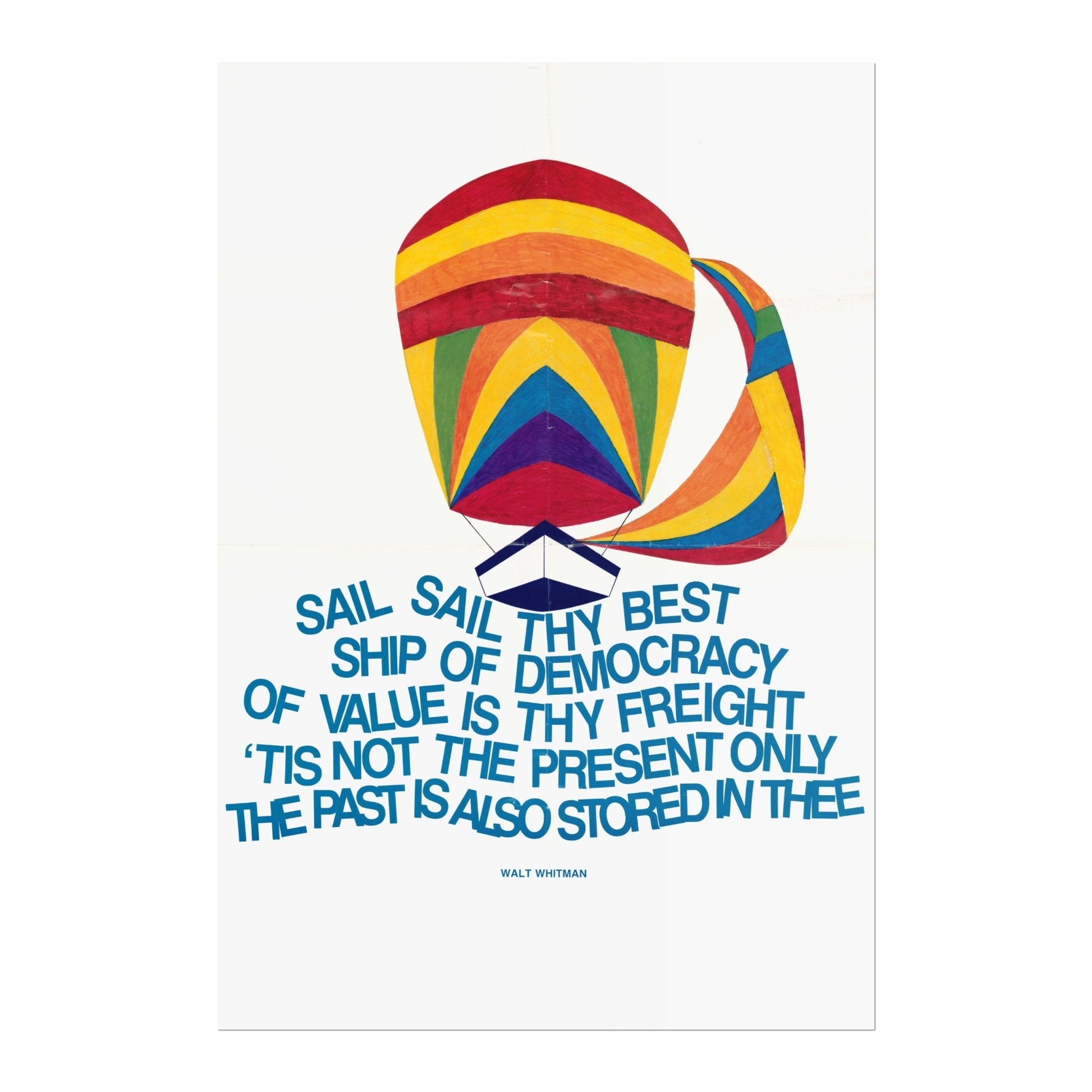 Walt Whitman Democracy Quote - Pathos Studio - Posters, Prints, & Visual Artwork