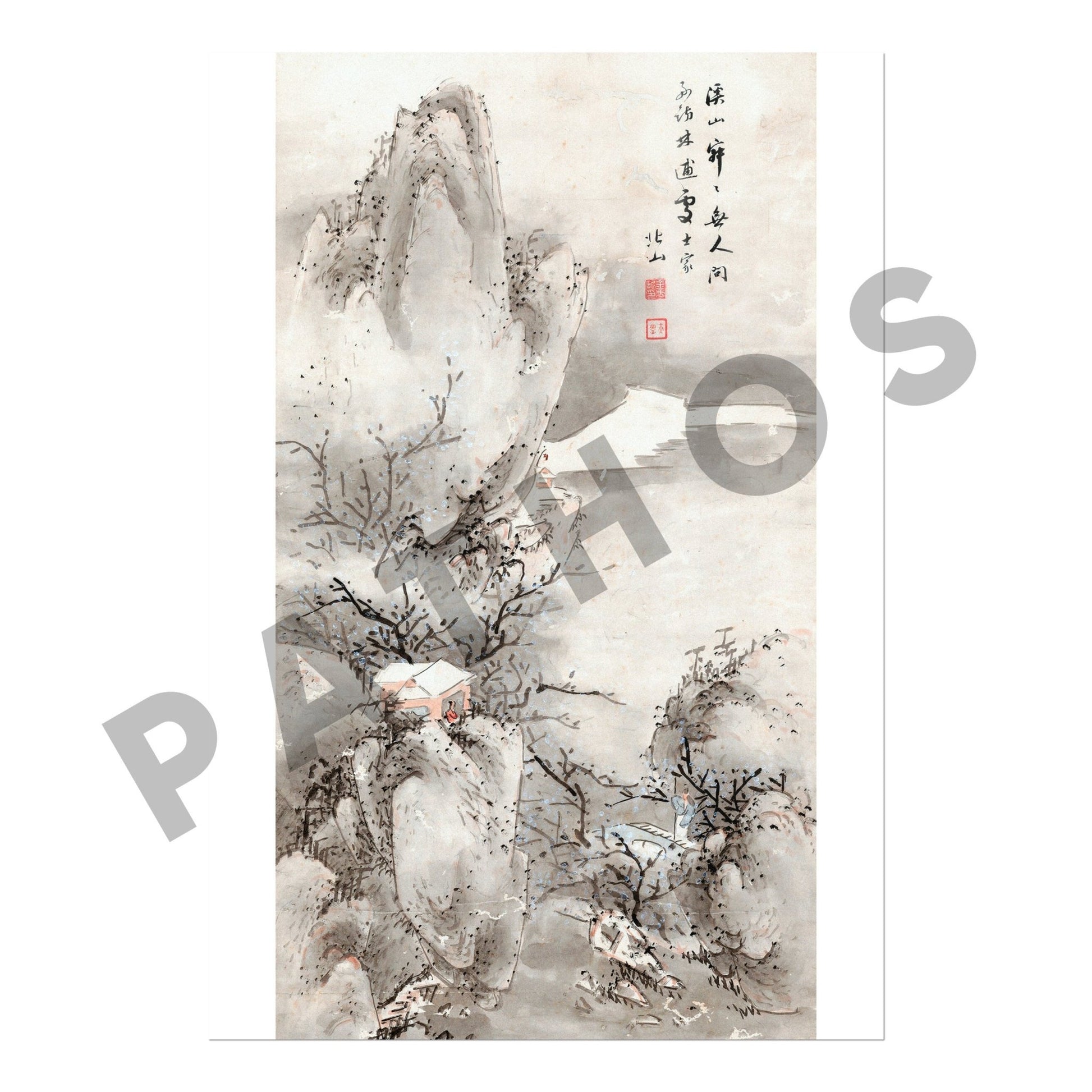 Winter Landscape (Traditional Korean Art) - Pathos Studio - Art Prints